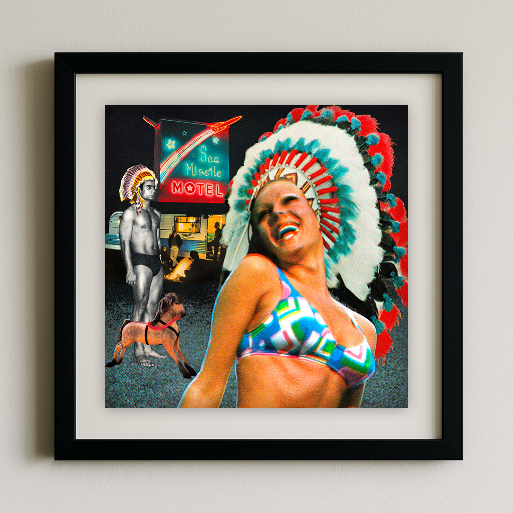 Surreal Retro Collage by Joan Seed – Dark Humor Pop Surrealism for